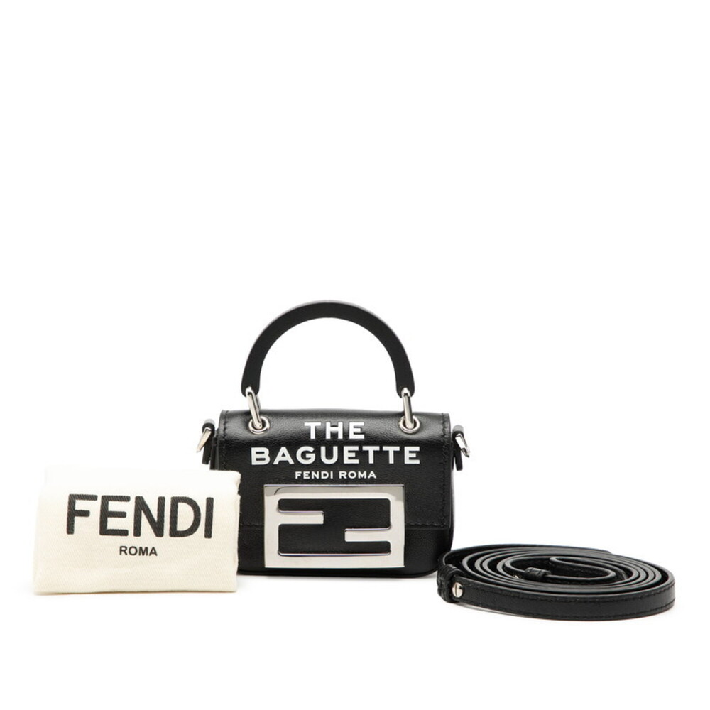 FENDI Black Leather Shoulder Bag - Picture 7 of 7
